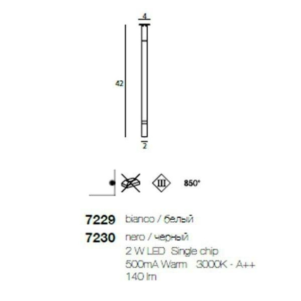 Настенный светильник Linea Light Snake 7230