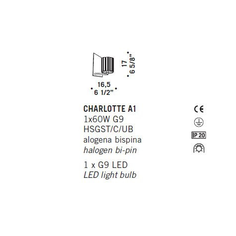 Бра De Majo CHARLOTTE A1 0CHAR0A10