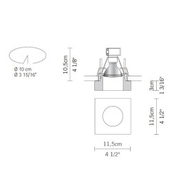 Встраиваемый светильник Fabbian Lui D27 F09 00