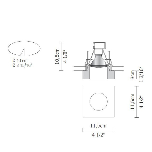 Встраиваемый светильник Fabbian Lui D27 F09 00