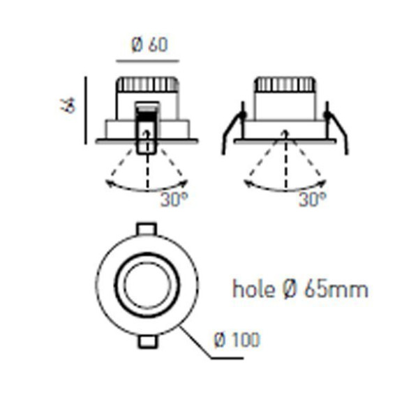Встраиваемый спот (точечный светильник) Axo light Deminio 20 506 07