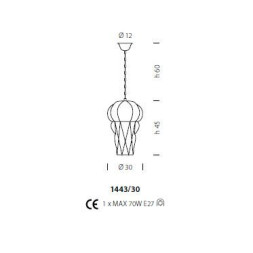 Подвесной светильник Sylcom Tiepolo 1443/30 INOX DEN