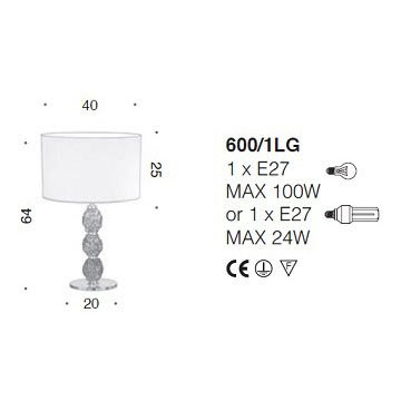 Настольная лампа IDL Charme 600/1LG coppery ivory white