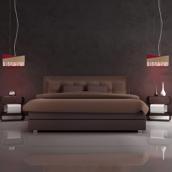 Подвесной светильник Euroluce Horizon lux 30 Bordeaux/Gray Sw