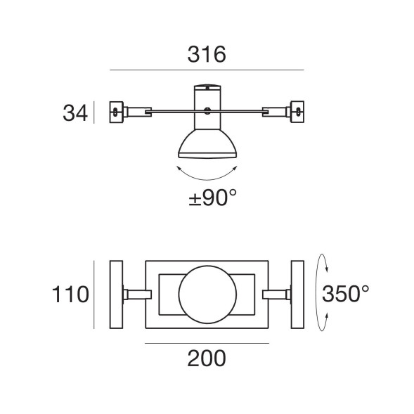 Светильник для струнной системы Linea Light Orion 51545