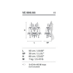 Бра Masiero Bohemia VE 886/A5 Cut