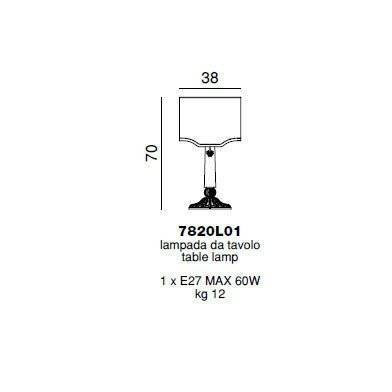 Настольная лампа Beby Group Pure 7820L01 Chrome Fuchsia Venice 017 - rose