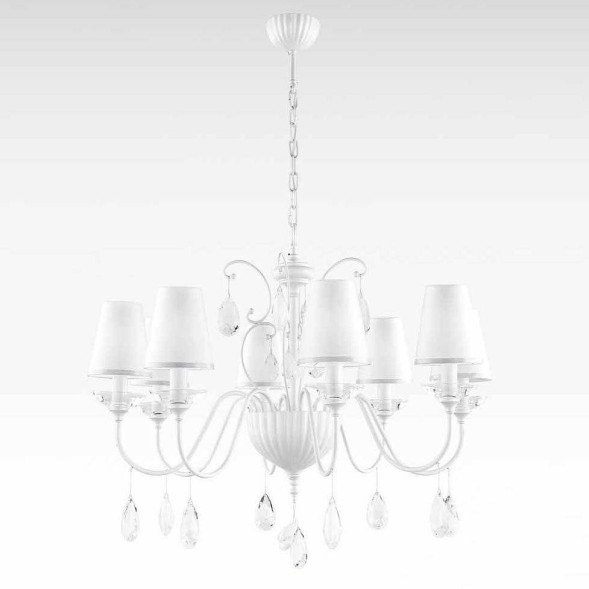 Люстра Beby Group Nuovo Vintage 510/8 Pearled White 316 CUT CRYSTAL