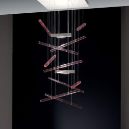 Подвесной светильник Axo Light Explo SP EXP Q 10 Rosso SPEXPQ10RSXXR7S