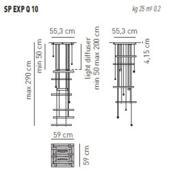 Подвесной светильник Axo Light Explo SP EXP Q 10 Rosso SPEXPQ10RSXXR7S