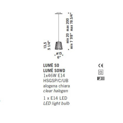 Подвесной светильник De Majo LUME S0 0LUME0S00