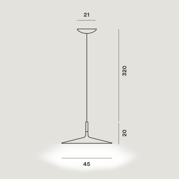 Подвесной светильник Foscarini Aplomb large grigio 195017 25