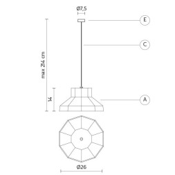 Подвесной светильник Karman Settenani collection SE687N7