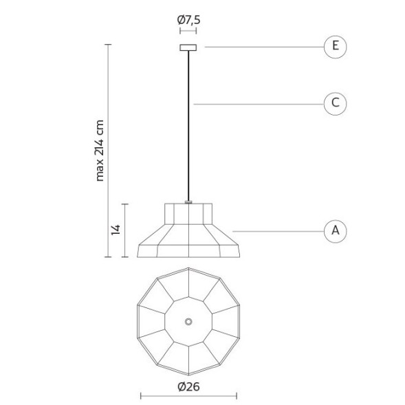 Подвесной светильник Karman Settenani collection SE687N7