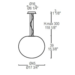Подвесной светильник Leucos SPHERA S/45 0003613