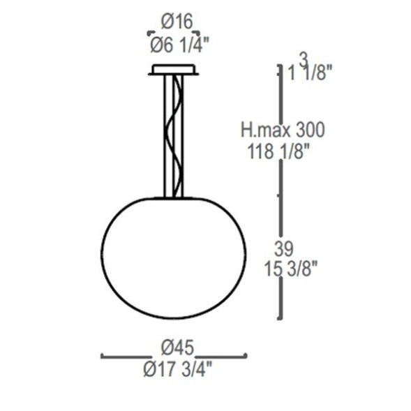 Подвесной светильник Leucos SPHERA S/45 0003613