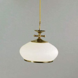 Подвесной светильник Orion HL 6-1270 Patina-Kabel/386 opal-Patina