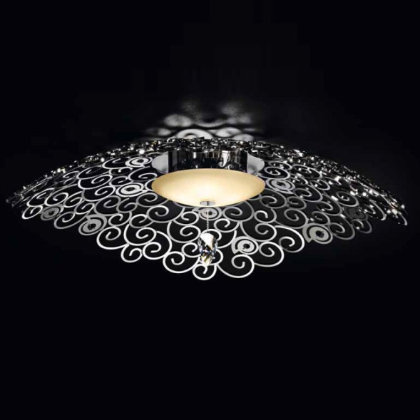 Потолочный светильник IDL Crystal marine 491/4PF steel BLACK SW