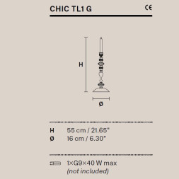 Настольная лампа Masiero Chic TL1G F01