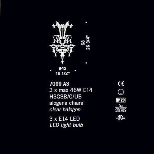 Бра De Majo 7099 A3 070990A30