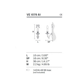 Бра Masiero Brass & spots VE 1079 A1