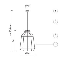 Подвесной светильник Karman Settenani collection SE688N7