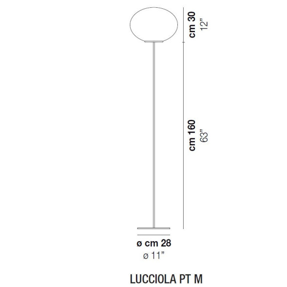 Торшер Vistosi Lucciola PT M E27 BC NI