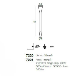 Настенный светильник Linea Light Snake 7220