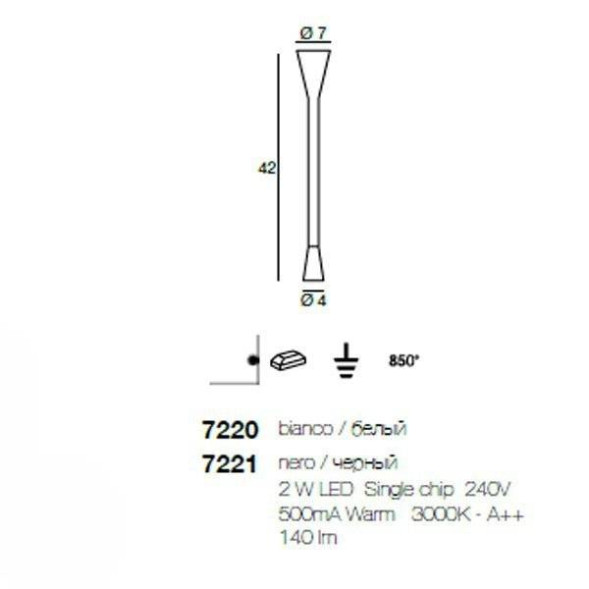 Настенный светильник Linea Light Snake 7220
