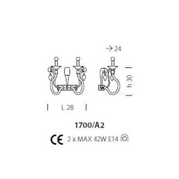 Бра Sylcom Impero 1700/A2 A CR