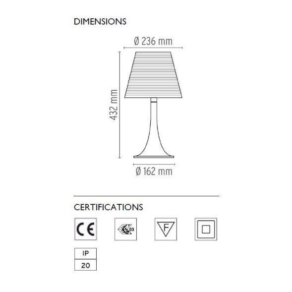 Настольная лампа Flos Miss K F6255035