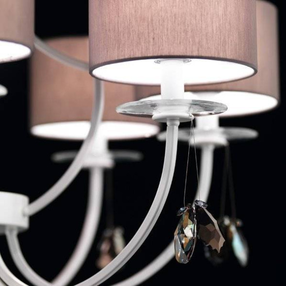 Люстра Beby Group Mon Tresor 0126B02 White Leather 01 666 SW Bronze Shade