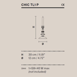 Настольная лампа Masiero Chic TL1P F02