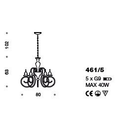 Люстра IDL Deco 461/5 white
