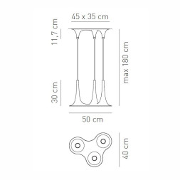 Подвесной светильник Axo Light Nafir SP NAFIR 3 BC OR SPNAFIR3BCORGU1