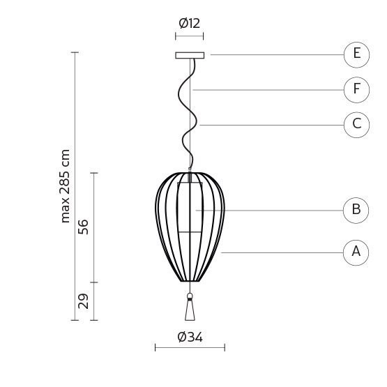 Подвесной светильник Karman Cell SE614B