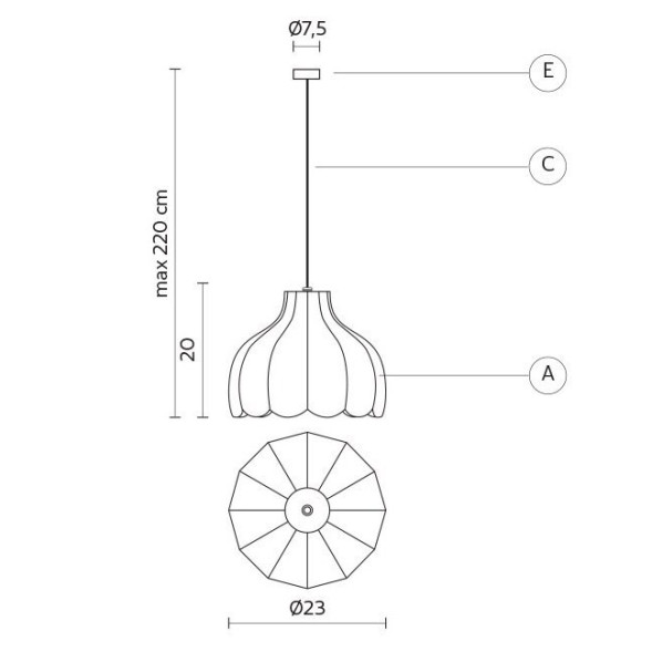 Подвесной светильник Karman Settenani collection SE686N6