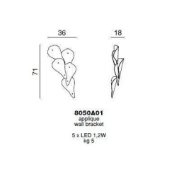 Настенный светильник Beby Group Hyride 8050A01 Light gold Sapphire