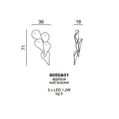 Настенный светильник Beby Group Hyride 8050A01 Light gold Sapphire