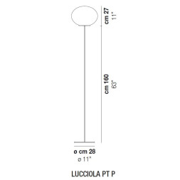 Торшер Vistosi Lucciola PT P E27 BC NI