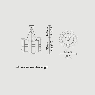 Подвесной светильник Slamp La lollo SUSPENSION M PEWTER WHITE LAL87SOS0000PE000