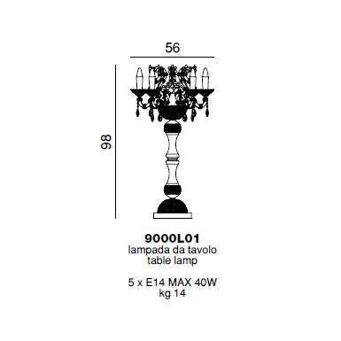 Настольная лампа Beby Group Queen of Roses 9000L01 Satin gold SW Golden Teak