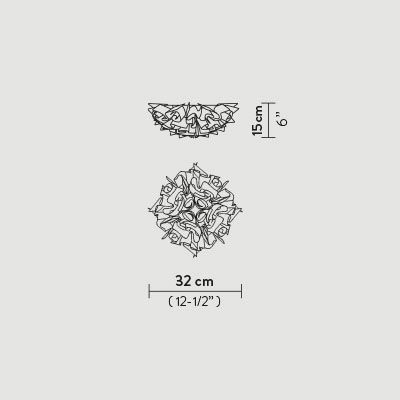 Потолочный светильник Slamp Veli CEILING MINI COUTURE VEL78PLF0001BW000