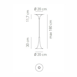 Подвесной светильник Axo Light Nafir SP NAFIR 1 SPNAFIR1BRBCGU1