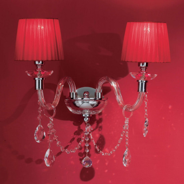 Бра Euroluce Arcobaleno A2 Silver Clear Red