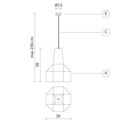 Подвесной светильник Karman Settenani collection SE683N3