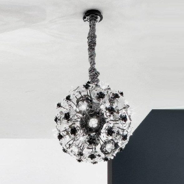 Подвесной светильник Masca Vie en Rose 1839/SF Nero nichel / Glass 525