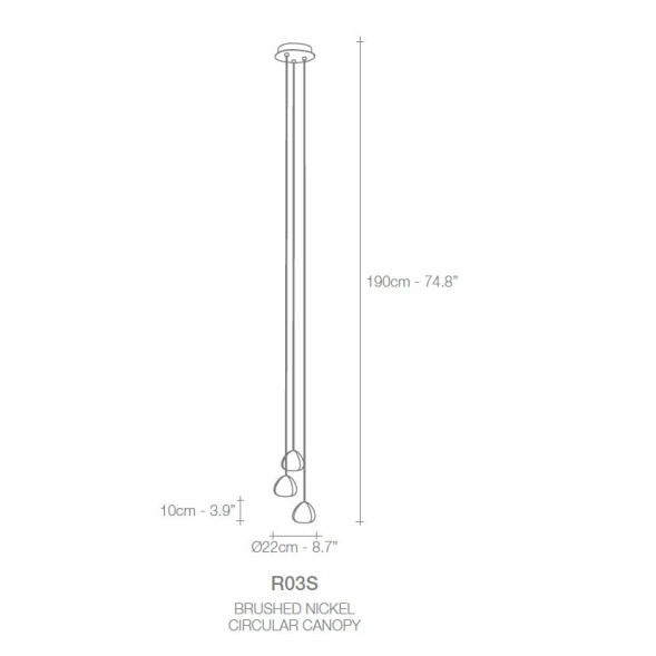 Подвесной светильник Terzani Mizu R03S H4 F4