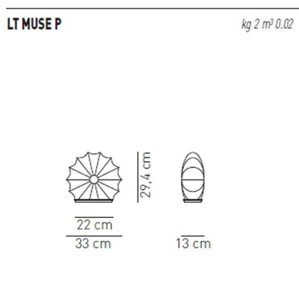 Настольный светильник Axo Light Muse LT MUSE P LTMUSEPXBCXXE14