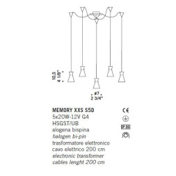 Подвесной светильник De Majo MEMORY XXS S5D 0MEMO0S05